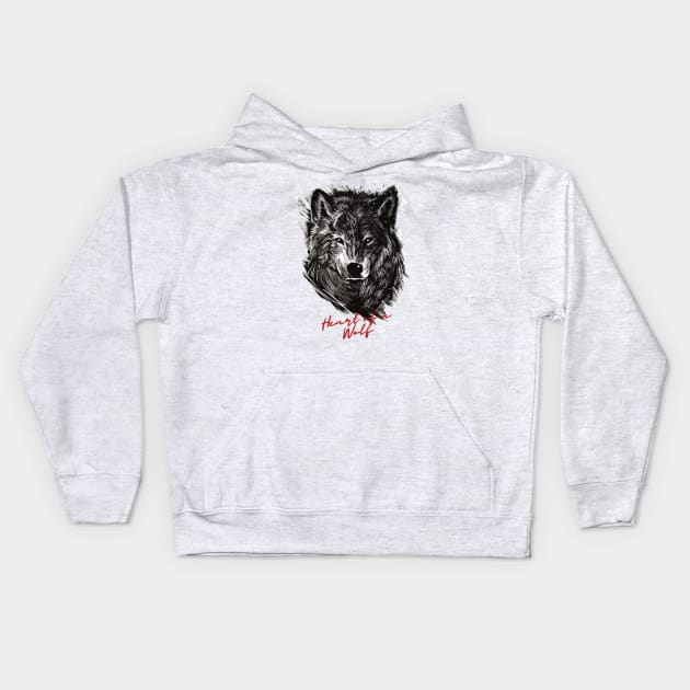 Heart of a wolf Kids Hoodie by ProWaterShop